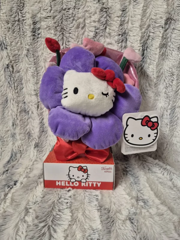 Peluche Hello Kitty - bouquet de fleurs
